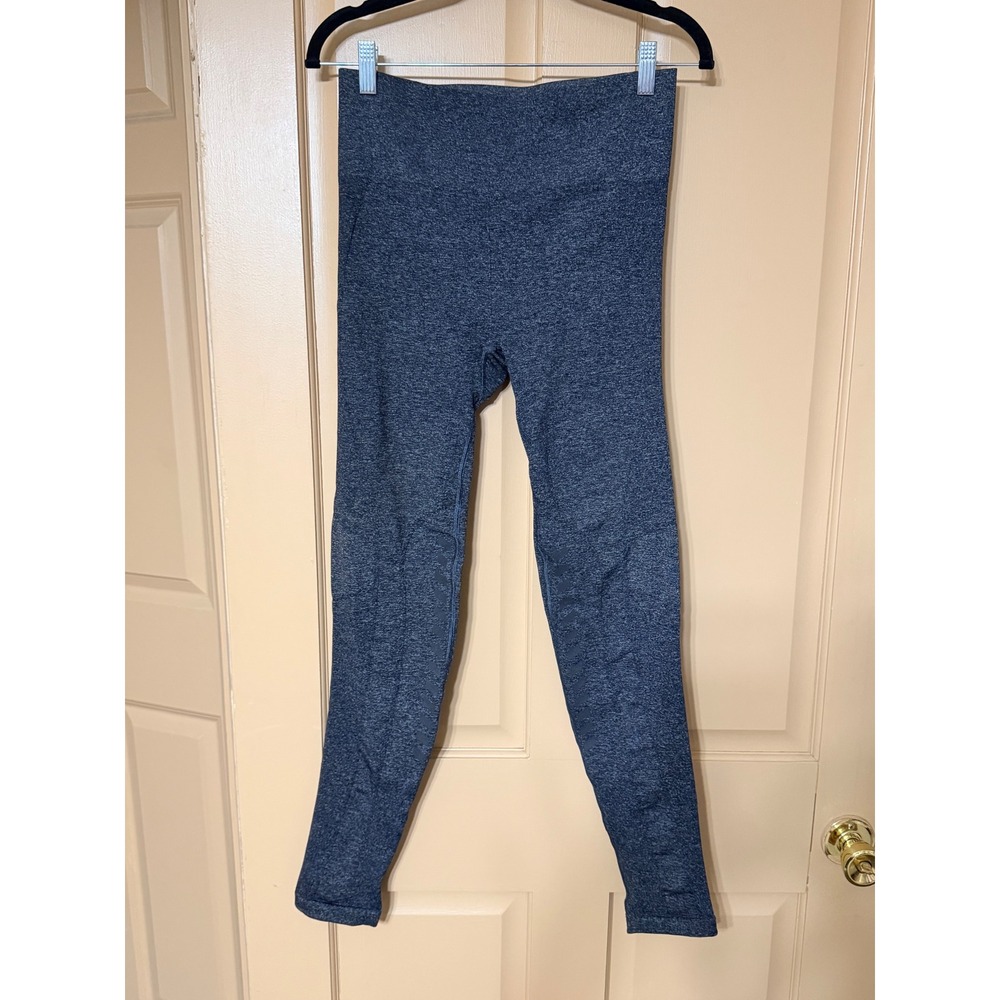 Goode Rider Seamless Equestrian Leggings Charcoal Heather Grey Medium Zip Pocket